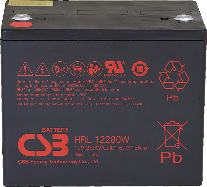 12 Volt 20 Ah CSB Akü HRL1280W