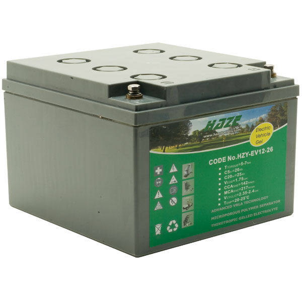 Haze 12v 26Ah Jel Akü Ev Range