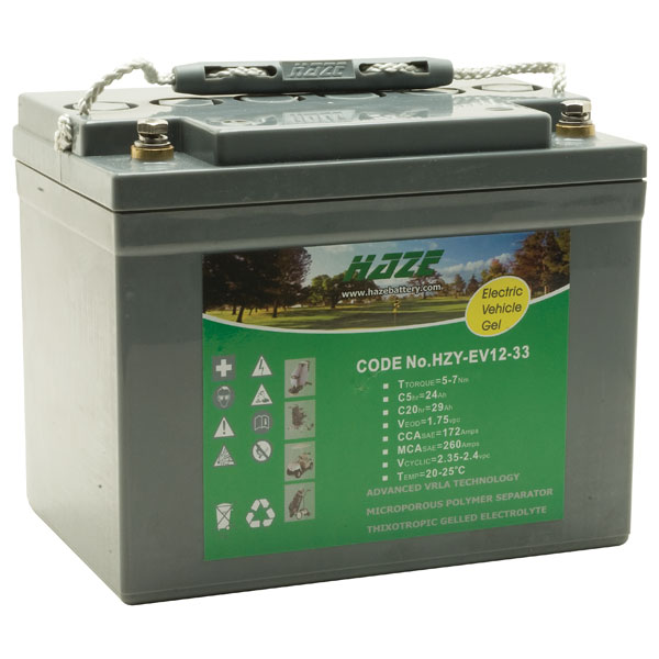 Haze 12v 33Ah Jel Akü Ev Range