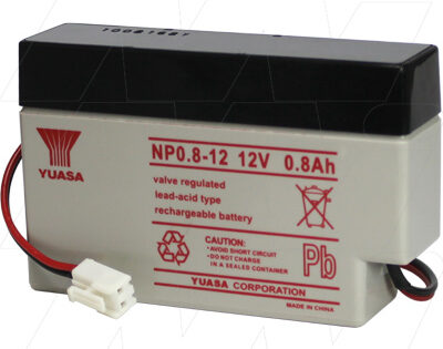 12 Volt 0.8 Ah Yuasa NP0.8-12