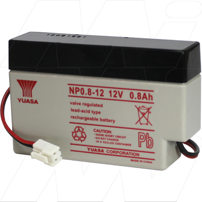 12 Volt 0.8 Ah Yuasa NP0.8-12